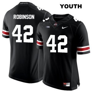 Youth NCAA Ohio State Buckeyes Bradley Robinson #42 College Stitched Authentic Nike White Number Black Football Jersey AX20T67MS